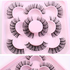 5 Pairs Faux Mink Lashes DD Curl Natural Volume False Eyelashes