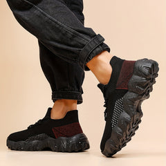 Men's Lightweight Knit Sports Sneakers Non Slip Running Shoes