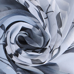 Gradient Rose Print Chiffon Scarf Sunscreen Shawl