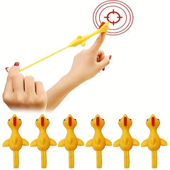 Rubber Chicken Finger Slingshot Toy for Kids & Adults No Batteries Needed