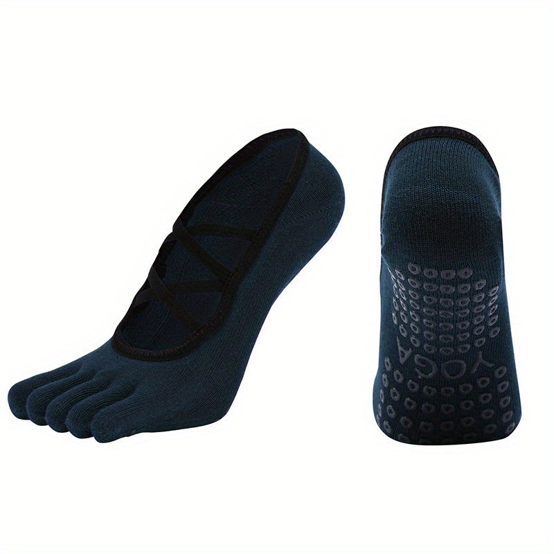Double Cross Strap Five Finger Yoga Socks Dance Sports Warm Socks
