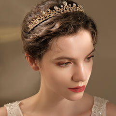 Crystal Princess Tiara for Girls Rose Golden