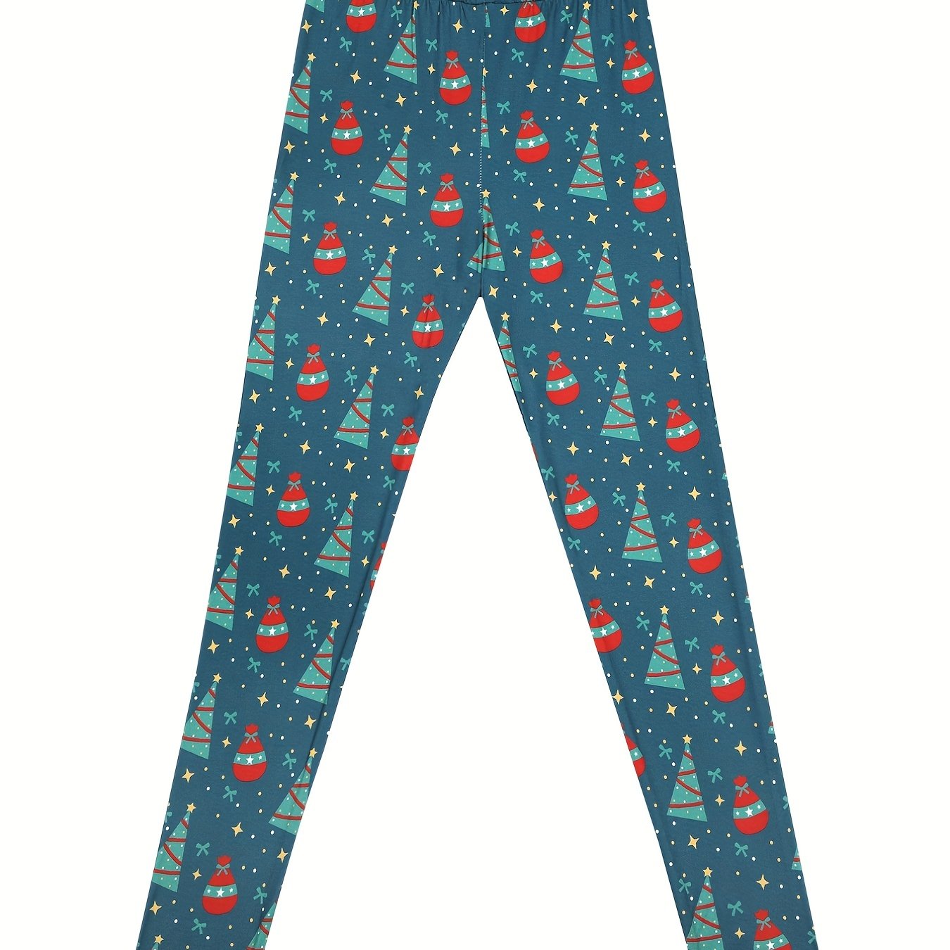 Girls Cartoon Tree Print Leggings Slim Fit Sports Casual Tight Pants Halloween