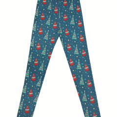 Girls Cartoon Tree Print Leggings Slim Fit Sports Casual Tight Pants Halloween