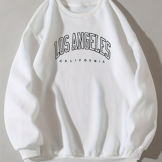 Letter Print Crew Neck Sweatshirt Casual Long Sleeve Sweatshirt