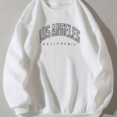 Letter Print Crew Neck Sweatshirt Casual Long Sleeve Sweatshirt