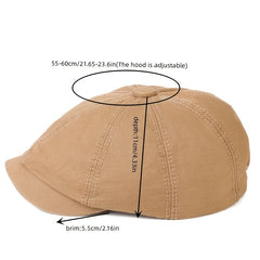 Men's British Retro Flat Solid Cap