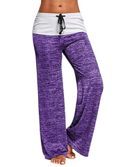 Wide Leg Elastic Yoga Pants Loose Casual Drawstring Pants