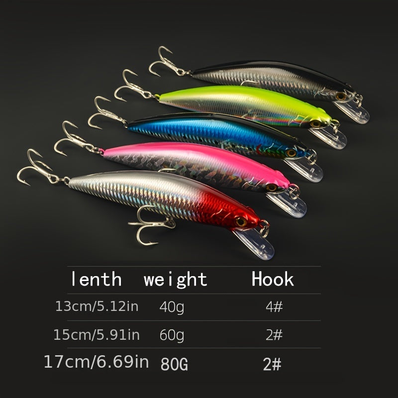 Long Casting Bionic Minnow Lure Hard Bait Saltwater Fishing Accessory