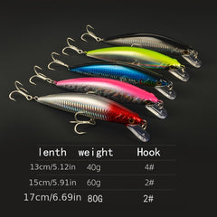 Long Casting Bionic Minnow Lure Hard Bait Saltwater Fishing Accessory