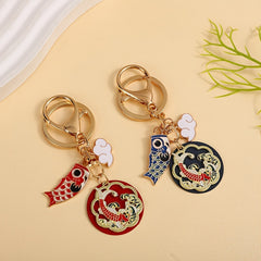 Koi Fish Metal Key Chain Bag Pendant Gift Men Women