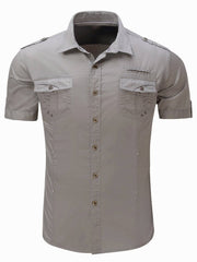 Men s Solid Casual Button Down Shirts - One Size Smaller