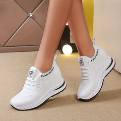 Women's Breathable Knit Inner Heightening Sneakers