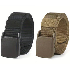 Canvas Belt Sports Outdoor Nylon Plastic Buckle Casual Fabric Belt Unisex Access