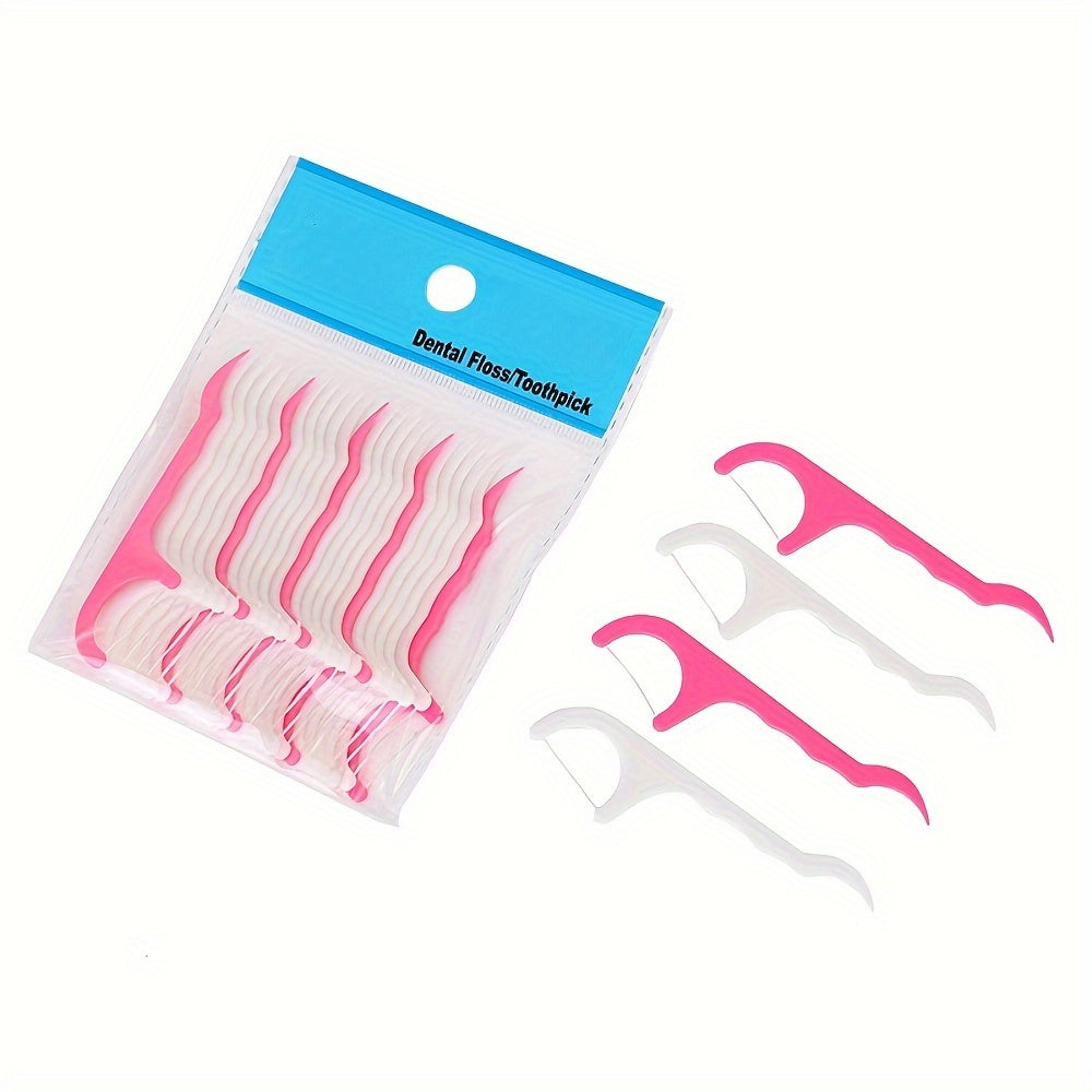 25pcs Disposable Dental Floss Stick for Gap Cleaning