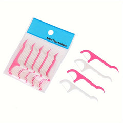 25pcs Disposable Dental Floss Stick for Gap Cleaning