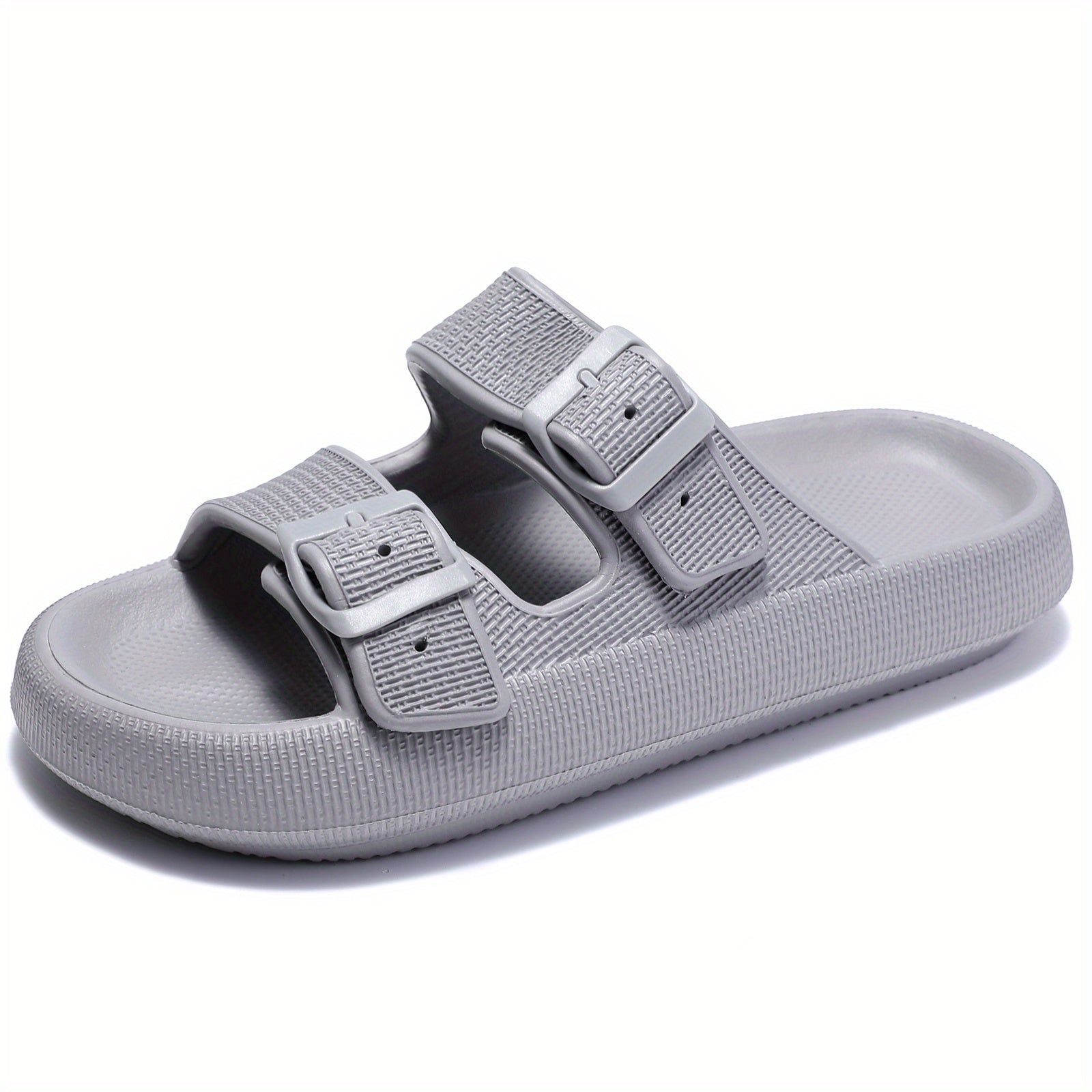 Men's Cozy Slides with Double Hook & Loop Fasteners