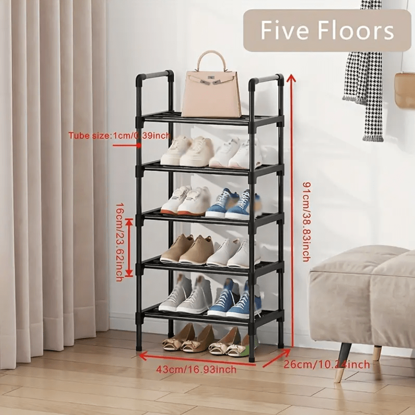 8-Layer Shoes Storage Rack Floor Standing Shelf for Doorway Corridor Bathroom