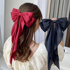 2pcs Princess Bow Long Streamer Hairpins Hair Accessories