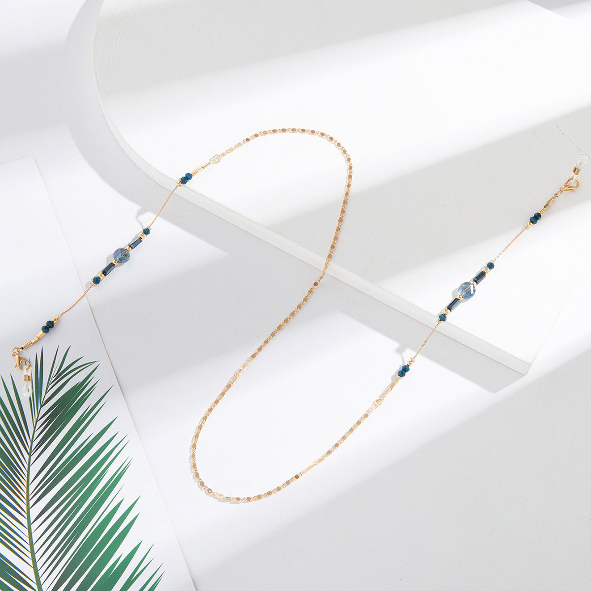 Golden Beaded Sunglass Lanyard Necklace For Glasses