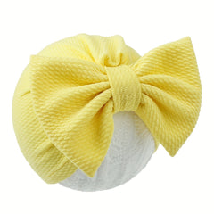 Summer Baby Hat with Big Bow Pullover Style