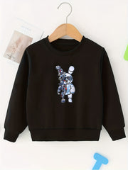 Girls Sweatshirt 'Mama's Coffee Date' Print Top Pullovers