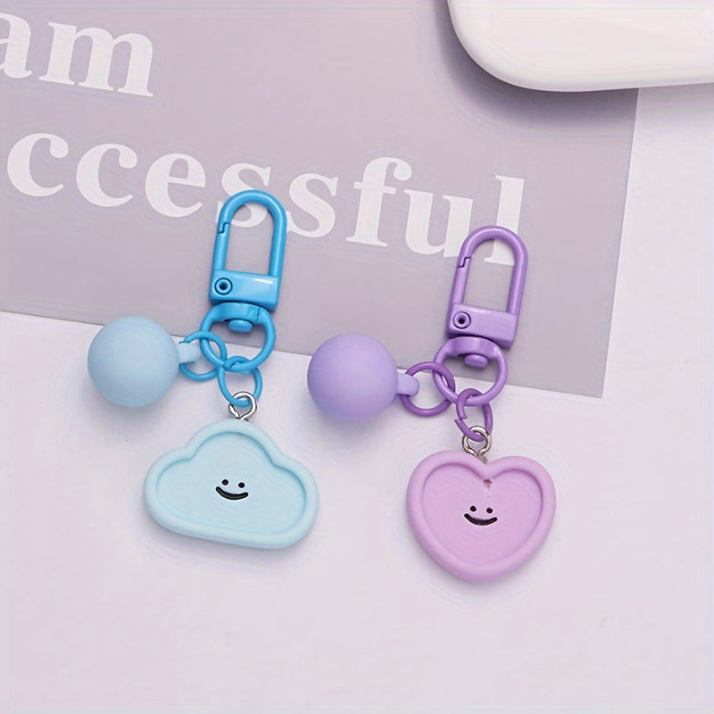 Heart Cloud Keychain Bag Purse Pendant for Women