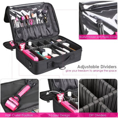 Travel Makeup Train Case Professional Cosmetic Bag Organizer Portable