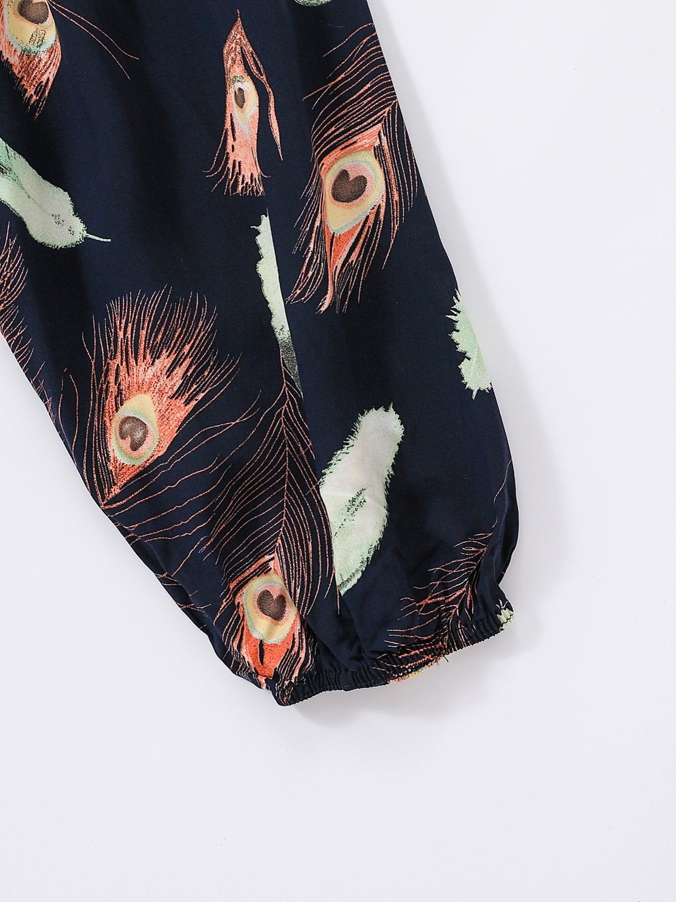 Kids Floral Print Casual Leg Pants