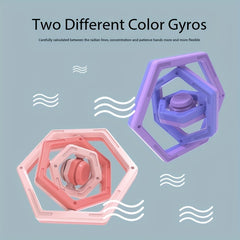 Hexagonal 3D Infinite Flip Finger Gyroscope Decompression Toy
