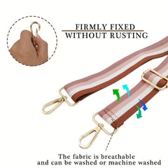 Colorblock Shoulder Bag Strap Adjustable Replacement Travel Accessories