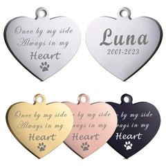 Personalized Heart Shaped Silver Pet Tag