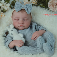 18 Inch Realistic Vinyl Levi Reborn Doll Fully Vinyl Body with Hand Painted Hair