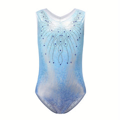Girls Sleeveless Ballet Leotard Dance Suit Romper Breathable Stretchy