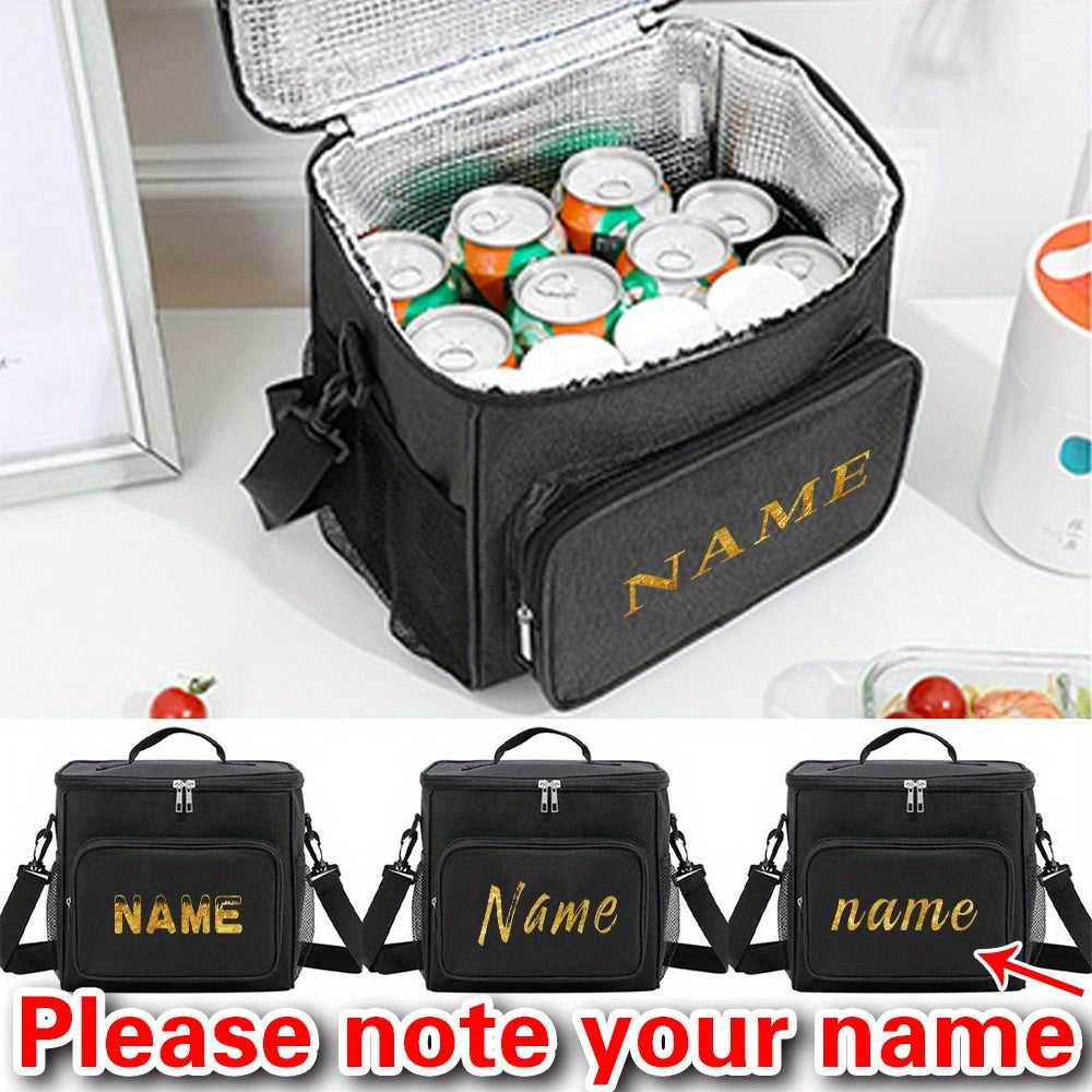 Customizable Thermal Cooler Tote Bag Canvas Insulated Lunch Bag