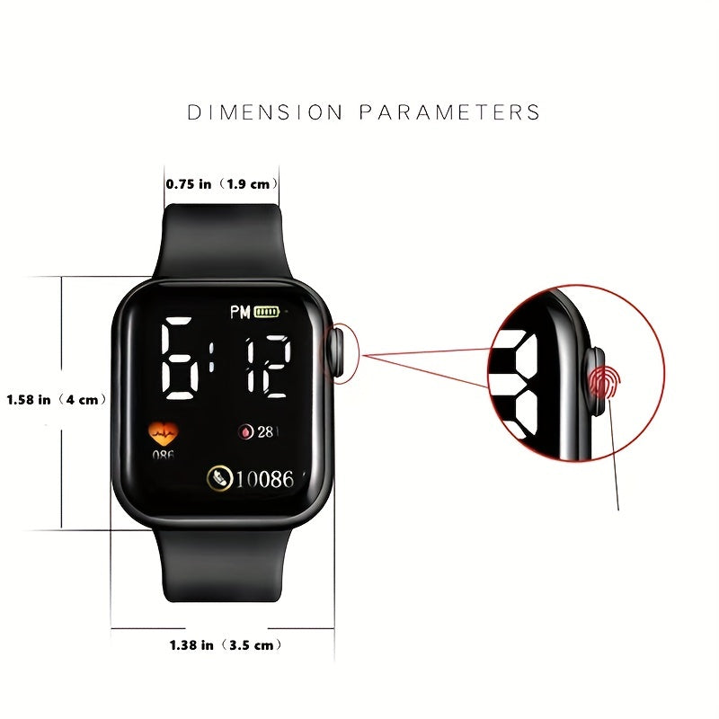 LED Electronic Watch Block Digital Student's Watch