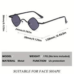Boy's Retro Small Frame Sunglasses Hip Hop Show Travel Photo Prop