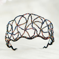 Beaded Crystal Mesh Hairband Headband Party Decor