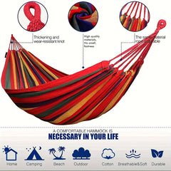 Portable Canvas Hammock for Indoor Outdoor Camping