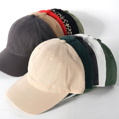 Adjustable Distressed Cotton Baseball Cap Vintage Washed Plain Blank Hat