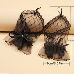 Short Lace Fingerless Gloves Lace Gloves Gothic Party Favor Decorations