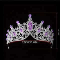 Bridal Rhinestone Crystal Crown Queen Tiara Head Jewelry