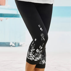 Floral Print High Waist Leggings for Spring