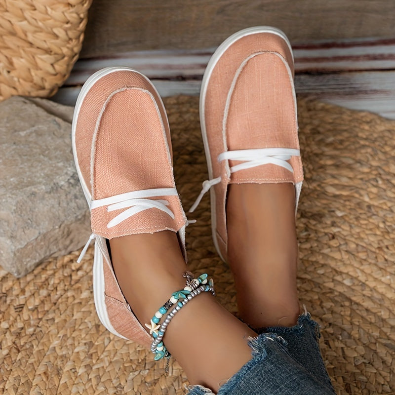 Casual Boat Shoes Lightweight Canvas Sneakers