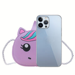 Cartoon PU Leather Crossbody Bag Lightweight Casual Shoulder Bag
