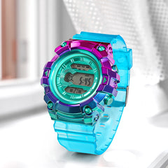 Transparent Strap Bright Gradient Student Watch
