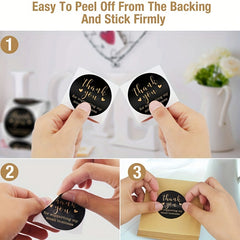 500pcs Pink Thank You Stickers Gift Sealing Roll Wedding Party Stationery Seal