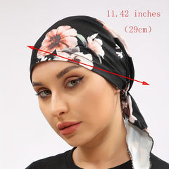 Flower Print Head Scarf Turban Cap Bandana Chemo Hats