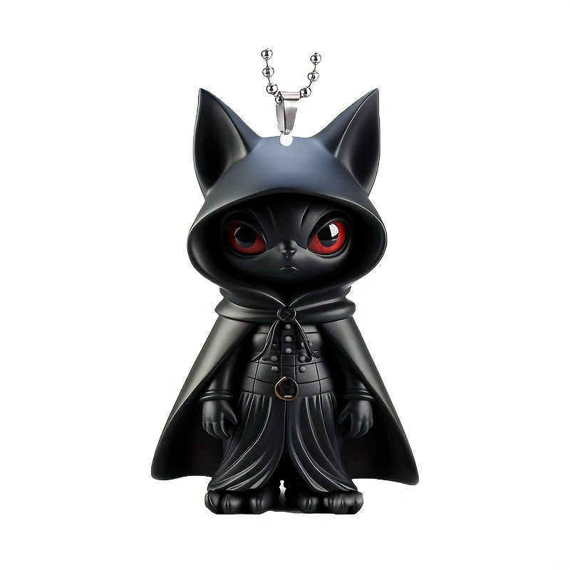 Cartoon Cat Acrylic Pendant Car Mirror Decoration Bag Keychain Christmas Jewelry