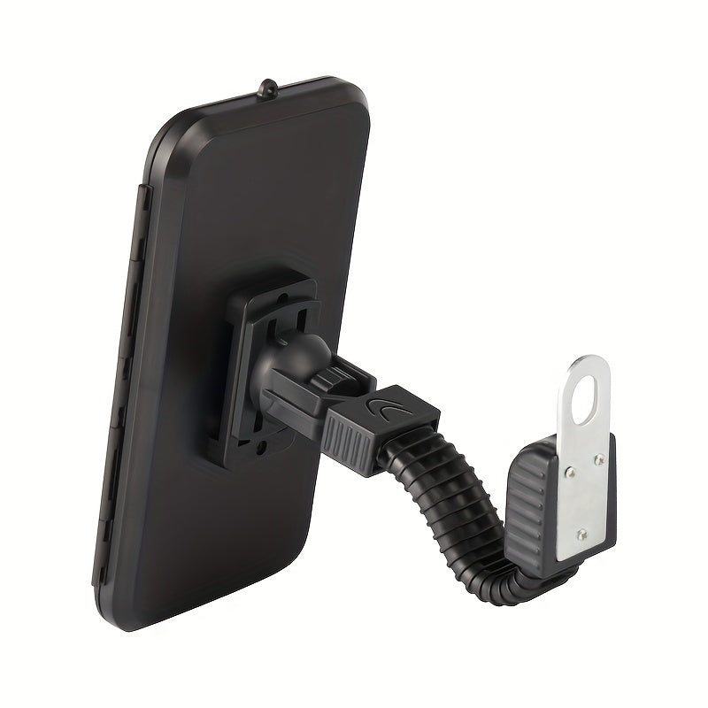 360 Adjustable Motorcycle Phone Holder Waterproof with TPU Touch Screen